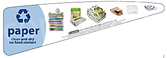 Recycle Across America Paper Standardized Recycling Labels, P-TRI, 13 3/8" x 4 5/8", Light Blue 1 thumbnail image