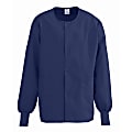 Medline ComfortEase™ Unisex Warm-Up Scrub Jacket, XS, Midnight Blue 1 thumbnail image