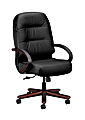 HON® Pillow-Soft® Ergonomic Executive Chair, Black/Mahogany