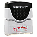 SKILCRAFT Accu-Stamp Pre-Inked Message Stamp, Received, Red (AbilityOne 7520-01-207-4231)