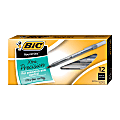 BIC® Round Stic® Ballpoint Pens, Fine Point, 0.8 mm, Translucent Barrel, Black Ink, Pack Of 12 1 thumbnail image