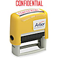 AccuStamp Accu-Stamp Pre-Inked Message Stamp, Confidential, Red (AbilityOne 7520-01-419-5949)