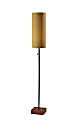 Adesso® Trudy Floor Lamp, 62"H, Mustard Shade/Walnut Base