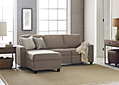 Serta® Palisades Reclining Sectional With Storage Chaise, Left, Oatmeal/Espresso