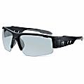 Ergodyne Skullerz® Safety Glasses, Dagr, Matte Black Frame, Indoor/Outdoor Lens