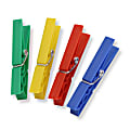 Honey-Can-Do Classic Spring Plastic Clothespins, 3/8"H x 5/8"W x 3 1/4"D, Assorted Colors, Pack Of 200 1 thumbnail image