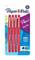 Paper Mate® Flair® Porous-Point Pens, Medium Point, 0.7 mm, Red Ink, Pack Of 4 Pens