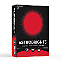 Astrobrights Color Cardstock, 8.5" x 11", 65 Lb, Re-Entry Red, 250 Sheets