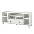 Ameriwood Home Brett TV Stand For TVs Up To 64", 24-5/16"H x 57-3/4" x 15-11/16"D x  White