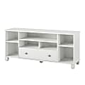 Ameriwood Home Brett TV Stand For TVs Up To 64", 24-5/16"H x 57-3/4" x 15-11/16"D x  White 1 thumbnail image