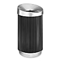 Safco® At-Your-Disposal Vertex Waste Receptacle, 38 Gallons, Black/Silver