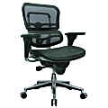 Raynor® Ergohuman Mid-Back Ergonomic Mesh Chair, Black/Chrome
