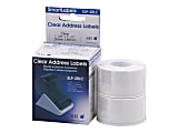 Seiko Address Labels, SKPSLP2RLC, Rectangle, 3 1/2"W x 1 1/9"L, Clear, Roll Of 130 Labels