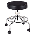 Safco® Screw-Lift Lab Stool, 25"H x 23"W x 23"D, Black/Chrome 1 thumbnail image