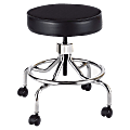 Safco® Screw-Lift Lab Stool, 25"H x 23"W x 23"D, Black/Chrome