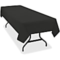 Tablemate Heavy-duty Plastic Table Covers - 108" Length x 54" Width - 6 / Pack - Plastic - Black