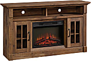 Sauder® Select Media Center Fireplace For 65" TVs, Vintage Oak