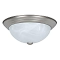 Luminance LED Round Flush Ceiling Mount Fixture, 13", 20 Watts, 3000K/Warm White, 2000 Lumen, Satin Nickel/Alabaster Glass 1 thumbnail image