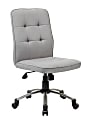 Boss Office Products Modern Fabric Mid-Back Task Chair, Taupe/Pewter