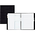 Blueline NotePro and Graphics Notebooks - Daily - 7:00 AM to 8:30 PM - 1 Day Double Page Layout - 7 7/16" x 9 1/2" - Twin Wire - Paper - Black - Task List, Address Directory, Phone Directory, Pocket, Label, Acid-free