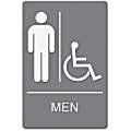 Headline U.S. Stamp & Sign Men/Wheelchair Image Indoor Sign - English - Print/Message "men's restroom/wheelchair accessible" - 4815 1 thumbnail image