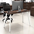 Bush Business Furniture Vista 48"W Computer Desk with Splayed Metal Legs, Black Walnut, Standard Delivery 1 thumbnail image