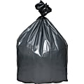 Webster® Super Heavy-Duty Platinum Plus 1.125 mil Trash Bags, 61 gal, 56"H x 39"W, 70% Recycled, Gray, 25 Bags