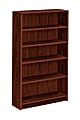 HON® Radius-Edge Bookcase, 5 Shelves, Mahogany