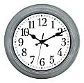 Realspace™ Round Wall Clock, 13", Wiped Gray