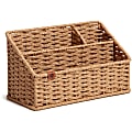 U Brands Woven All-in-1 Desk Organizer, 3 Compartment(s), 5.70"H x 10.20"W x 4.90"D, Sturdy, Brown 1 thumbnail image
