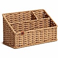 U Brands Woven All-in-1 Desk Organizer, 3 Compartment(s), 5.70"H x 10.20"W x 4.90"D, Sturdy, Brown 1 thumbnail image