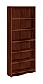 HON® Radius-Edge Bookcase, 6 Shelves, Mahogany