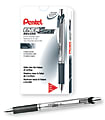 Pentel® EnerGize™ Mechanical Pencil, 0.5mm, #2 Lead, Black/Silver Barrel, Pack Of 12
