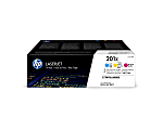 HP 201X Cyan; Magenta; Yellow High Yield Toner Cartridges, Pack Of 3, CF253XM 1 thumbnail image