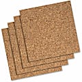 Quartet® Cork Unframed Bulletin Board Wall Tiles, 12" x 12", Natural Brown, Pack Of 4 1 thumbnail image