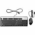 HPE BFR with PVC Free Kit - Keyboard and mouse set - USB - US - for ProLiant MicroServer Gen10, MicroServer Gen8, ML10 v2, SL4540 Gen8, XL230a Gen9