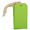 JAM Paper® Gift Tags, 4 3/4" x 2 3/8", Green, Pack Of 10