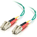 C2G LC-LC 62.5/125 OM1 Duplex Multimode Fiber Optic Cable (Plenum-Rated) - Patch cable - LC multi-mode (M) to LC multi-mode (M) - 2 m - fiber optic - duplex - 62.5 / 125 micron - OM1 - plenum - green