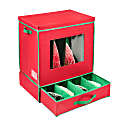 Honey Can Do Holiday Decorations Storage Box With Handles, 23”H x 20”W x 13-1/2”D, Red 1 thumbnail image