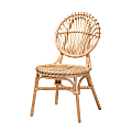 bali & pari Iris Modern Bohemian Rattan Dining Accent Chair, Natural Brown 1 thumbnail image