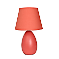 Simple Designs Mini Egg Table Lamp, 9 1/2"H, Orange Shade/Orange Base