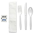 Boardwalk® 6-Piece Cutlery Kits, Polystyrene, White, Pack Of 250 Kits 1 thumbnail image