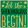 Amscan St. Patrick's Day 2-Ply Beverage Napkins, 5" x 5", Shenanigans, 16 Napkins Per Sleeve, Pack Of 4 Sleeves 1 thumbnail image