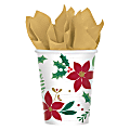 Amscan Christmas Wishes Paper Cups, 9 Oz., Red, Pack Of 48 Cups 1 thumbnail image