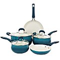 Oster Corbett 8-Piece Non-Stick Aluminum Cookware Set, Teal 1 thumbnail image