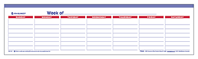 AT-A-GLANCE® Mini Undated Weekly Erasable Wall Calendar, 4" x 15"