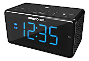 Memorex® Bluetooth® Clock Radio, 3-5/16"H x 3-1/16"H x 6-1/8"D, Black