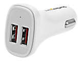StarTech.com Dual Port USB Car Charger - White - High Power 24W/4.8A - 2 port USB Car Charger 1 thumbnail image