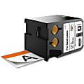 DYMO® XTL Pre-Sized Safety Labels, DYM1868713, 2 1/64"W x 4 1/64"L, Rectangle, Vinyl, Thermal Transfer, White/Orange, Cartridge Of 70 1 thumbnail image