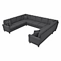 Bush® Furniture Hudson 137"W U-Shaped Sectional Couch, Charcoal Gray Herringbone, Standard Delivery 1 thumbnail image
